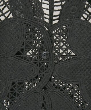 Green Parks ・ＥＬＥＮＣＡＲＥ　ＤＵＥ　レーシーカーディガン Black