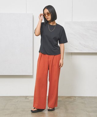 J.PRESS YORK STREET 【WOMEN】ベーシックドルマン Tシャツ ブラック系