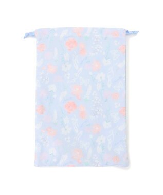 Chacott フラワー半メッシュ巾着M ベビーブルー