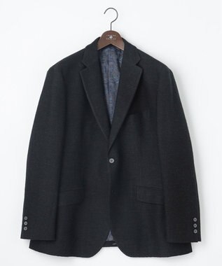 JOSEPH ABBOUD 【キングサイズ・軽量/ストレッチ/JAPANファブリック】 ミックス カラーツィード ジャケット ネイビー系