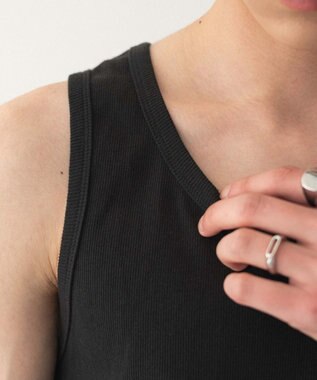 WEGO 【MLサイズ展開】リブタンクトップ ブラック