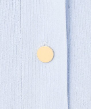 BEIGE， 【洗える】LAURA / クルーネックボタンニットトップス Sax