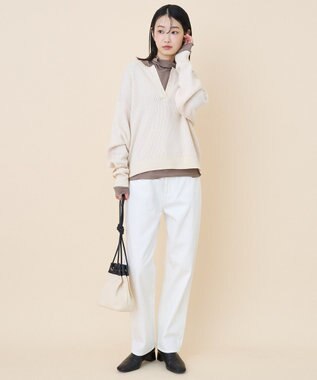 AMERICAN HOLIC シアーハイネックインナー Gray Beige