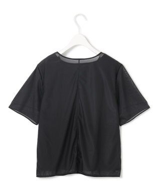 ICB L 【洗える】ハイゲージチュールコンビ カットソー ブラック系