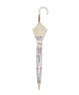 MOONBAT POLO RALPH LAUREN（ポロ ラルフローレン） 長傘 ビニール傘 ポロポニー バイカラー 10本骨 オフホワイト