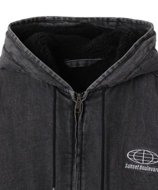 WEGO 【ユニセックス着用ITEM】ワーカーズボアフードブルゾン ブラックその他