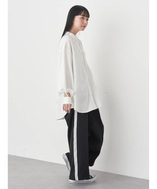 earth music&ecology リボンポイントシャツチュニック Off White