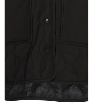 AMERICAN HOLIC キルポカリブ付きキルティングブルゾン Black