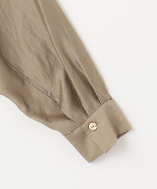 自由区 【洗える・XSサイズあり】スタンドカラーシアー ブルゾン ベージュ系