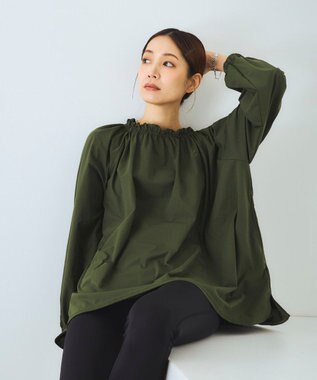 OP／FILA 【Kappa】デザインブラウスラッシュガード 上下セット カーキ