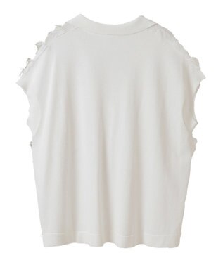 CRAFT STANDARD BOUTIQUE シアーフリンジスキッパーニットプルオーバー White