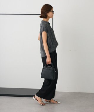 CRAFT STANDARD BOUTIQUE シアーフリンジスキッパーニットプルオーバー Charcoal Gray