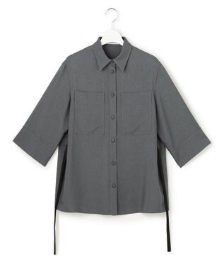ICB 【WEB＆一部店舗限定】SerikaWorsted シャツブラウス ミディアムグレー