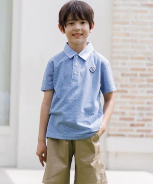 J.PRESS KIDS 【100-130cm】カノコ ライク 半袖ポロシャツ ブルー系