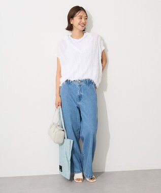 CRAFT STANDARD BOUTIQUE シアーフリンジスキッパーニットプルオーバー White