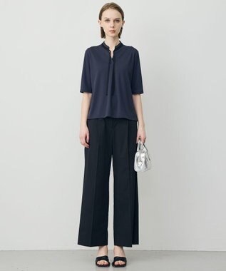 ICB 【先行予約】 スパンプラチナムジョーゼット ナロータイカットソー ダルブルー