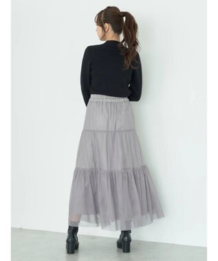 earth music&ecology ティアードチュールスカート Gray