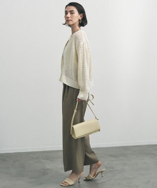 UNFILO クロシェレースニット ZIPカーディガン エクリュ