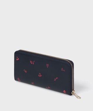 Paul Smith カラードゥードゥル ラウンドジップ 長財布 ネイビー