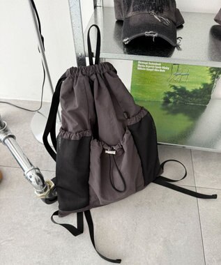 WEGO 【ユニセックス着用ITEM】メッシュポケットナップサック グレー