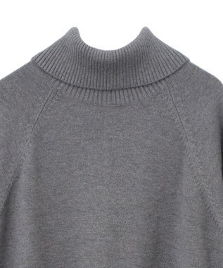 AMERICAN HOLIC バイパチバイカラーモックネックニットワンピース Gray Mixture