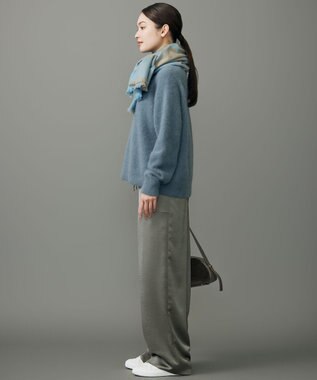 自由区 L 【SHIHOさん着用】ヘアリーフォックスプルオーバー ニット ブルー