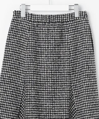 J.PRESS LADIES S ウールシルク ハウンドトゥース フレア スカート モノトーン系