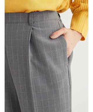 Green Parks きれいシルエットチェックパンツ Glen Check