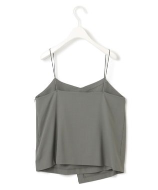 ICB L 【WEB限定・UVカット・洗える】ウール2WAYストレッチ キャミソールブラウス スモークグリーン系