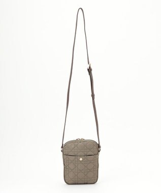 LA BAGAGERIE グリッドキルティングミニショルダー グレージュ