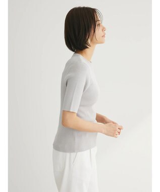 Green Parks 洗える　コンパクトニットプルオーバー Light Gray