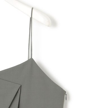 ICB L 【WEB限定・UVカット・洗える】ウール2WAYストレッチ キャミソールブラウス スモークグリーン系