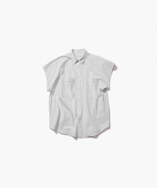 ATON COTTON LAWN | オフスリーブ CPO シャツ WHITE