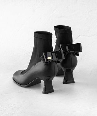 TOCCA BACK RIBBON SHORTBOOTS ショートブーツ ブラック系