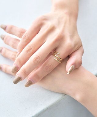 Tiaclasse ポイントストーンリング ゴールド