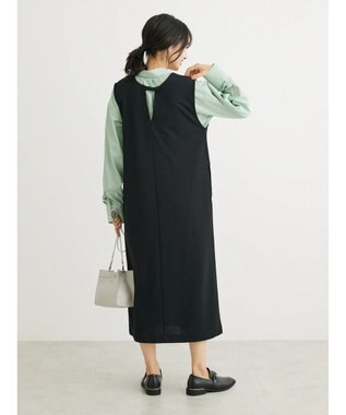 Green Parks ２ｗａｙ　洗えて着回せるジャンスカ Black