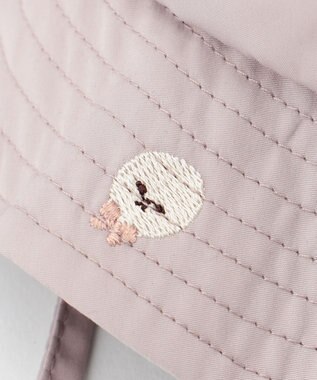 ANY KIDS 日よけ付き 刺繍 バケット ハット ベージュ
