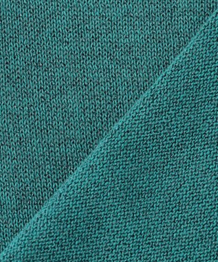 自由区 【アンサンブル対応】ペーパーコットンスクエアネックニット プルオーバー ターコイズ