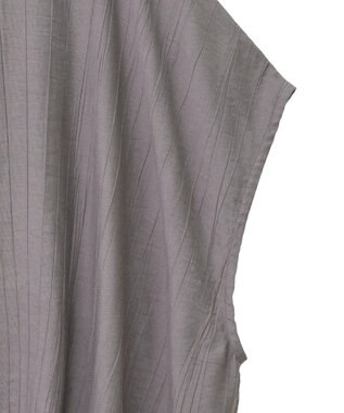 earth music&ecology 【接触冷感】裾ドロストフレンチスリーブシャツ Brown