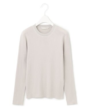 ICB 【洗える】 コンパクトリブ  クルーネックプルオーバー トープ系