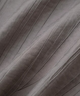 earth music&ecology 【接触冷感】裾ドロストフレンチスリーブシャツ Brown