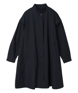 Green Parks 花粉防止　袖タックコート Navy