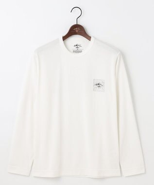 JOSEPH ABBOUD MOUNTAIN 【吸水速乾/消臭性】デオドライ天竺 ロングスリーブ Tシャツ ホワイト系