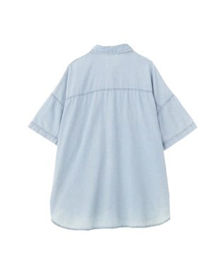 Green Parks 半袖シアーデニムシャツ Light Indigo