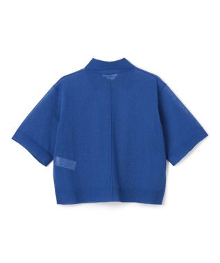 BEIGE， 【洗える・Oggi10月号掲載】MILANO / リネン混シアーポロカラーニット Blue