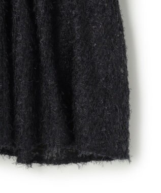 UNFILO エアリーヤーン ギャザーブラウス ネイビー