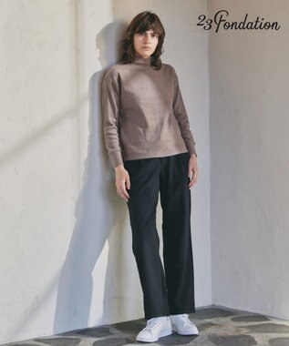23区GOLF 【23Fondation/WOMEN】【吸湿発熱】モックネック プルオーバー ベージュ系
