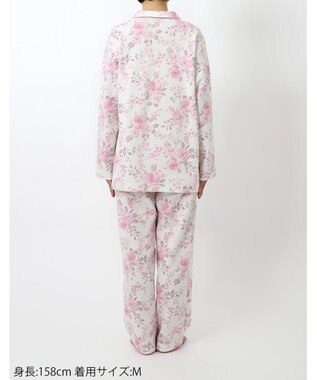 Wing パジャマ 長袖 長ズボン 綿混(本体) あったか レディース EP6016 ウイング／ワコール ピンク
