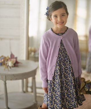 組曲 KIDS 【150-160cm】Flower tea party ワンピース ネイビー系5