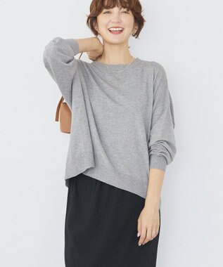 AMERICAN HOLIC バイパチルーズニットプルオーバー Light Gray Mixture